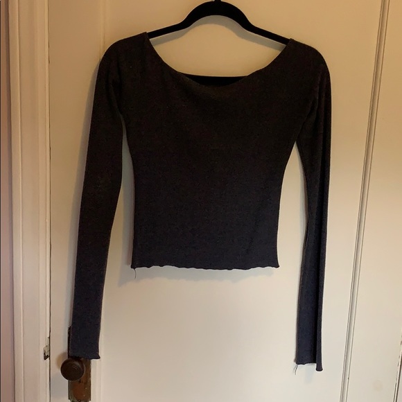Cropped boat neck sweater - Picture 2 of 3